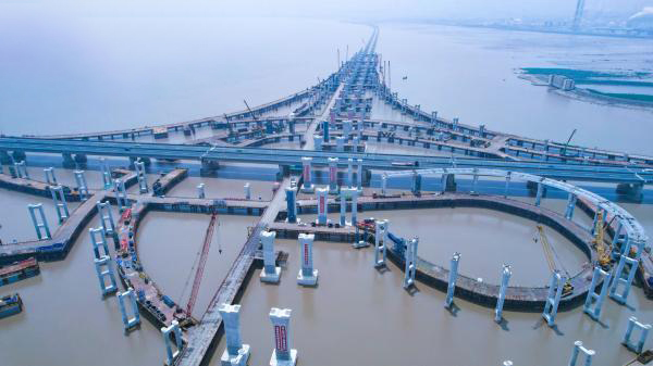 Hangyongi mitmeliinilise ningbo I faasi projekti binhai vahetuse viimane vaivundament valmis