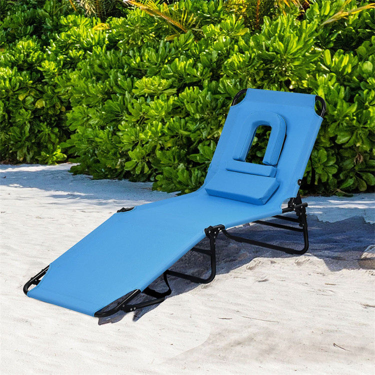 Outdoor kokkupandav Beach Chaise lamamistool