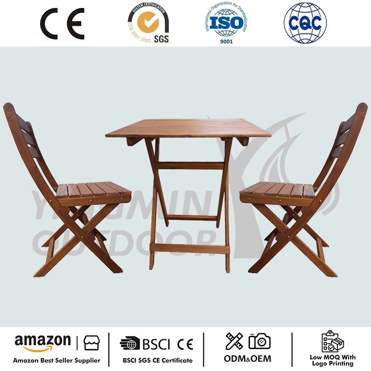 Patio Premium lehtpuidust 3-osaline bistrookomplekt